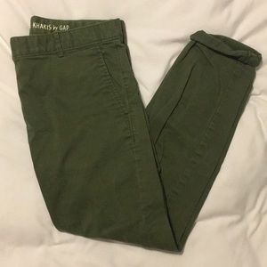 Gap olive green skinny chinos